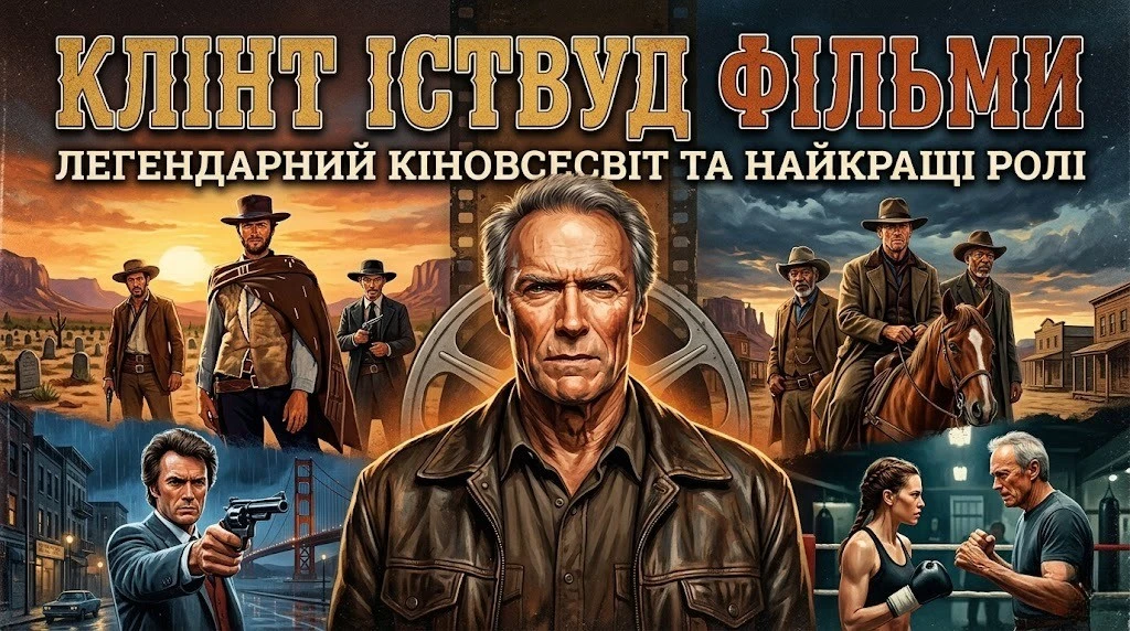 Клінт Іствуд: фільми, які стали класикою американського кіно Клінт Іствуд: фільми, які стали класикою американського кіно